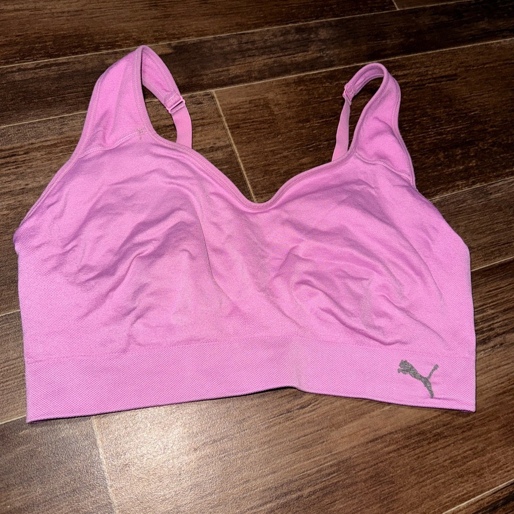 Puma Racerback Sports Bra High Compression Lilac Purple Women’s XL